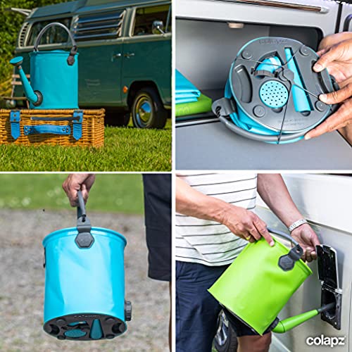 Colapz Regadera Plegable - Cubo Plegable Camping - Camping Accesorios Contenedor Agua - Accesorios Camper - Accesorios Autocaravana - Verde