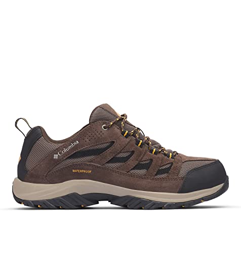 Columbia Crestwood Impermeable, Zapatillas de Hiking Montañismo, Alpinismo y Trekking Hombre, Marrón (Mud/Squash), 42 EU