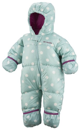 Columbia Snuggly Bunny Down Youth Bunting - Aqua Haze Large Dot, 12 Months