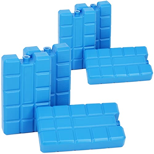 com-four® 6X Paquetes de Hielo en Azul - Elementos de refrigeración para Nevera y Bolsa de frío - Baterías de refrigeración para el hogar y el Ocio