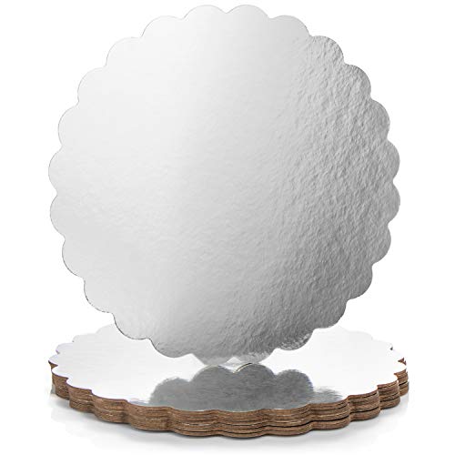 COM-FOUR® 8x Bases para tartas recubiertas - Base para decorar y servir - Plato para tartas de cartón - Ø 30 cm (08 piezas - pequeño/Ø 30,5 cm)