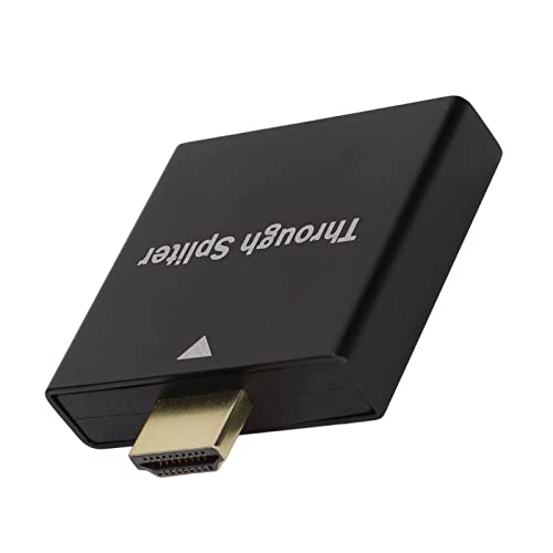 Convertidor de Adaptador HDMI Portátil 1 en 2 a Través de Spliter 1080P Estabilidad de Señal de Alta Resolución Adaptador de Interfaz Multimedia de Alta Definición Pequeño