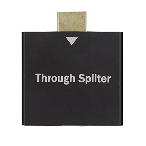 Convertidor de Adaptador HDMI Portátil 1 en 2 a Través de Spliter 1080P Estabilidad de Señal de Alta Resolución Adaptador de Interfaz Multimedia de Alta Definición Pequeño