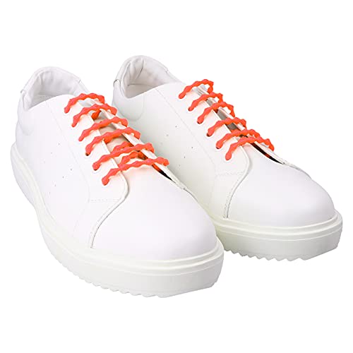 CORD ON - Cordones elásticos para zapatillas de running y triatlón, Xtenex, no necesitan atarse, ajustables, especiales deporte. Medida 2.5 - 5.6 mm - 1 par (Naranja F, 90 cm)