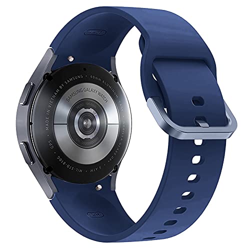 Correa Compatible con Samsung Galaxy Watch 4 40mm 42mm 44mm 46mm 3 41mm Banda Deportiva Muñequeras Suave Silicona Reemplazo para Galaxy Watch 42mm Active 2 Strap, 20mm Azul medianoche oficial