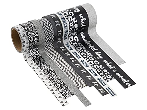 Craft Sensations Washi Tape 40 rollos de 3 metros | Cinta decorativa Masking Tape en 40 diseños únicos para manualidades, scrapbooking y más | Rollos de pegamento con práctica caja de almacenamiento