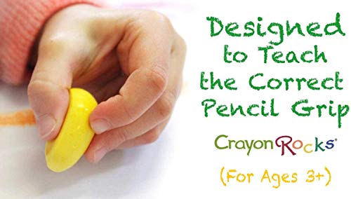 Crayon Rocks - Lápices de colores Soya para niños - no tóxicos [estimulante el mango de lápiz] - tiza duradera en una bolsa de muselina - 8, 16 o 32 colores naturales encerables - dibuje en papel y tela (32(Treinta y dos) Lapices)