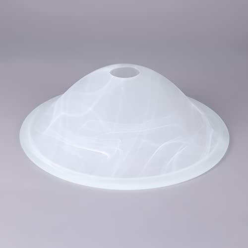 Cristal de alabastro blanco, diámetro de 300 cm, cristal de repuesto para lámpara E27, redondo, 42 mm, tamaño del orificio superior