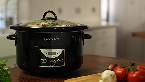 Crock-Pot SCCPRC507B Olla de cocción lenta digital para preparara multitud de recetas, 230 W, 4.7 litros, Acero Inoxidable