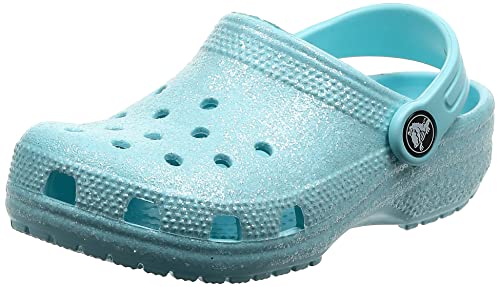 Crocs Classic Glitter Clog K, Zuecos, Ice Blue, 29/30 EU