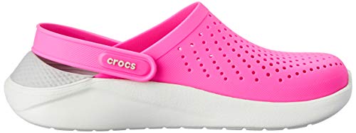 Crocs Literide Clog, Zuecos Unisex Adulto, Electric Pink/Almost White, 36/37 EU