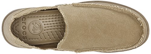 Crocs Santa Cruz - Zapatillas de deporte de tela para hombre, Beige (Khaki/Khaki 261), 43-44
