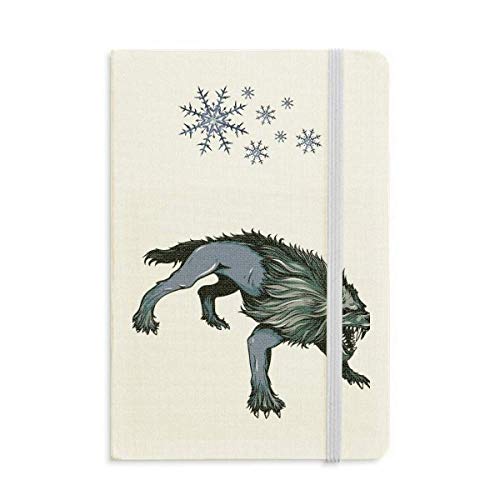 Cuaderno de grano con diseño de guepardo, grueso y copos de nieve de invierno