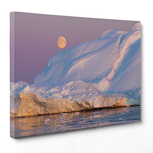 Cuadro sobre lienzo Canvas – ConKrea – Listo para colgar – Eisberg – Polo Norte hielo atardecer