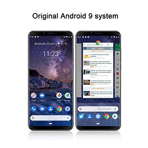 CUBOT X19S 4G Smartphone Libre Android 9.0 Teléfono móvil sin contactos 5,93 Pulgadas FHD+(2160x1080px) Dual Sim 32GB ROM 4GB RAM Dual Cámara Octa-Core Procesador WiFi GPS 4000mAh (Aurora)