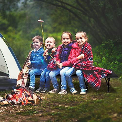 Cuna de camping ultraligera y compacta al aire libre plegable cama portátil resistente suministros de equipo de camping para camping, senderismo, pesca, playa y oficina siesta