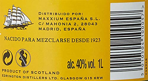 Cutty Sark Whisky Escocés, 40%, 1L
