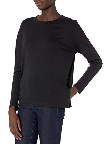 Daily Ritual Pima Cotton and Modal Interlock Pocket Pullover Shirt Camisa, Negro, S