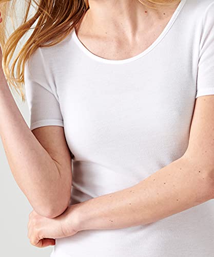 Damart Lote de 2 Camisetas Thermolactyl Alto térmico, Blanco, XS (Pack de 2) para Mujer