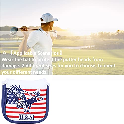 DAUERHAFT USA Stars and Stripes Golf Mallet Putter Head Cover, Sunscreen Golf Putter Covers, Golf Putter Protection Headcover, para Proteger la Cabeza de Golf(Small square/13 * 11 * 3cm)