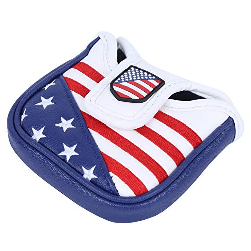 DAUERHAFT USA Stars and Stripes Golf Mallet Putter Head Cover, Sunscreen Golf Putter Covers, Golf Putter Protection Headcover, para Proteger la Cabeza de Golf(Small square/13 * 11 * 3cm)