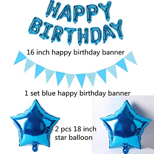 Decoración para 42 cumpleaños de hombre, color azul, juego de 42 años, 42 globos