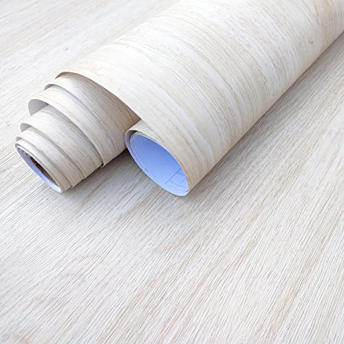 Decorflix Vinilo papel adhesivo para muebles. Para forrar armarios mesas estanterías paredes puertas. Pegatina Decorativa imitación madera vintage (Beige Marfil, 60x300cm)