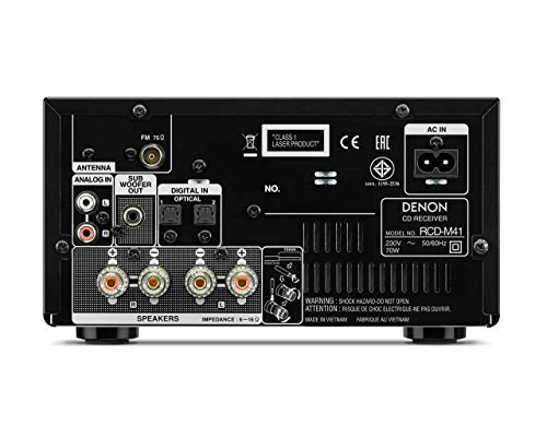 Denon D-M41 Home audio mini system 60W Negro, Plata - Microcadena (Home audio mini system, Plata, 60 W, De 2 vías, 12 cm, 2,5 cm)