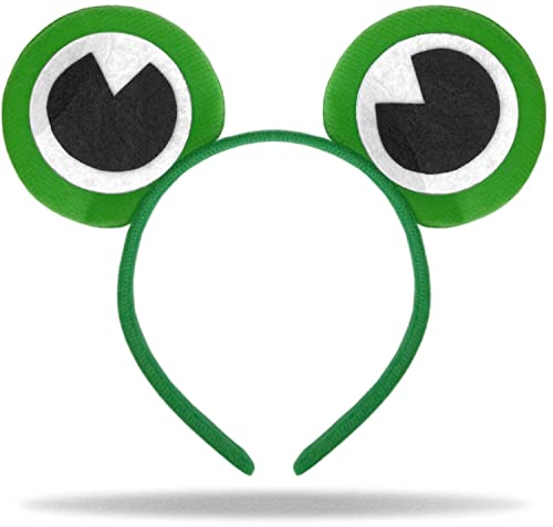 Diadema de rana con ojos de rana para el perfecto disfraz de rana – Crazy Frog (diadema de rana)