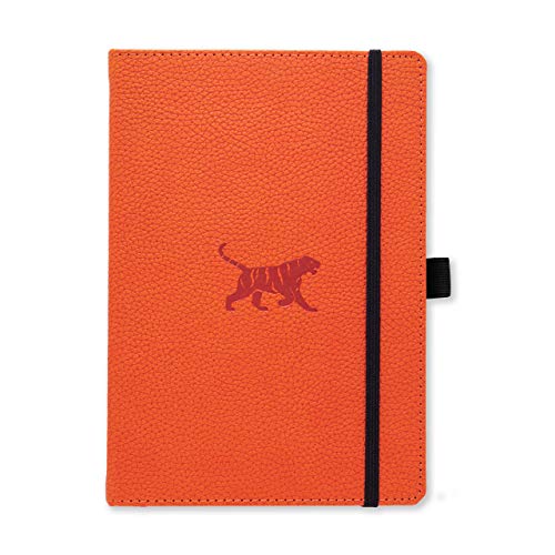 Dingbats - Wildlife Cuaderno Mediano En Blanco, Tigre Anaranjado, A5 - Tapa Dura - Papel Crema, A Prueba De Tinta De 100 Gsm