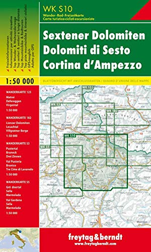 DOLOMITI SESTO CORTINA 50.000: Wandel- en fietskaart 1:50 000: WK S10 (Hiking Maps of the South Tyrol)