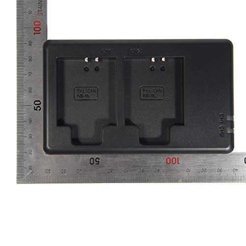 DSTE - Cargador de batería USB dual compatible con Canon NB-11L, NB-11LH como CB-2LF - Alimentación a través de micro USB a USB A 2.0