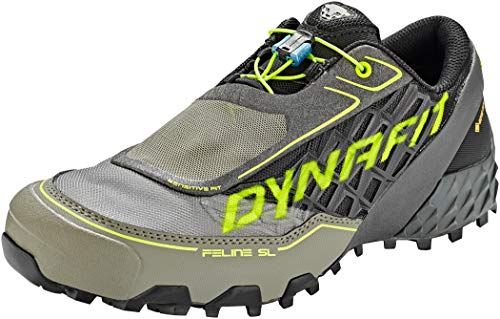 Dynafit Feline SL GTX, Zapatillas de Running Hombre, Black/Neon Yellow, 43 EU