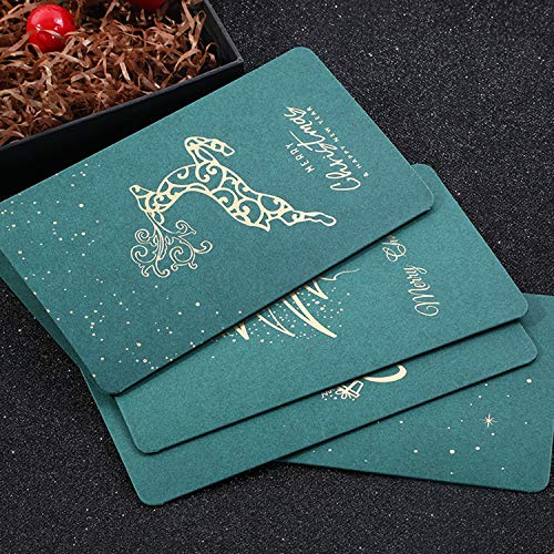 Eastor 4 tarjetas de Navidad premium con sobres y pegatinas, tarjetas postales de Navidad para familia, amigos, clientes, feliz Navidad