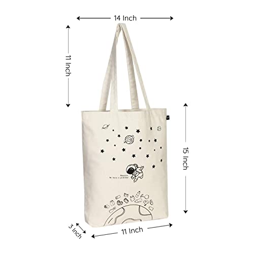 Eco Right Bolsa de lona para mujer, bolsa de hombro de algodón orgánico, bolsa de compras reutilizable para comestibles, bolsas de regalo, bolsa de libros, bolsa de viaje