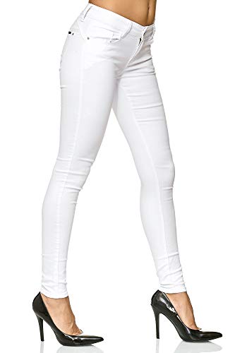 Elara Pantalones Vaqueros Mujer Push Up Skinny Chunkyrayan Blanco Y5110 White 36 (S)