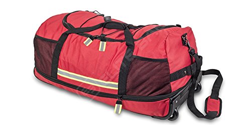 Elite Bags, Roll&Fight's, Bolsa para bombero enrollable, Mochila para Equipo de Protección Individual, Con ruedas, Roja
