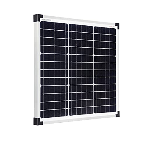 enjoy solar® Mono 12V Panel solar monocristalino, ideal para caravanas, casetas de jardín y barcos (Mono 30W)