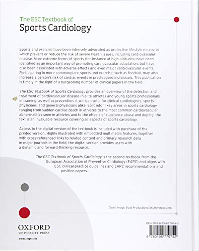 Esc Textbook of Sports Cardiology (The European Society of Cardiology Series)