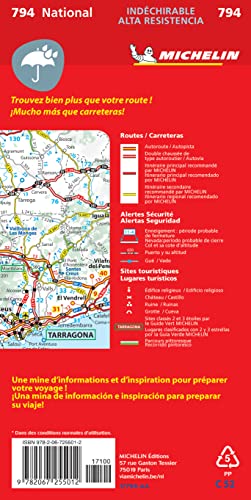 España, Portugal 2022 - Papel alta resistencia / Espagne, Portugal 2021 - Indéchirable (Nationale kaarten Michelin)
