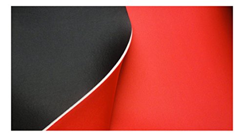 Fabrics de City negro/rojo 5 mm Neopreno plástico Double Face neopreno elástico plástico policíclicos, 2900