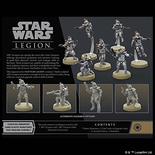 Fantasy Flight Games - Star Wars Legion: ARC Troopers Unidad Expansión - Juego en Miniatura
