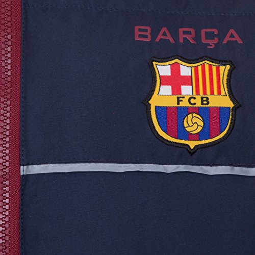 FC Barcelona - Plumífero acolchado oficial con capucha - Para niño - 12-13 años