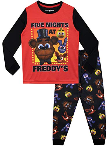 FIVE NIGHTS AT FREDDY'S Pijamas de Manga Corta para niños FNAF Rojo 9-10 Años