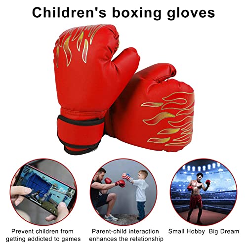 fllyiingu Guantes de Boxeo para niños - Guantes de Entrenamiento de Boxeo para jóvenes, para niños y niñas de 3 a 9 años, para Saco de Boxeo, Kickboxing, Muay Thai, muñequera ensanchada