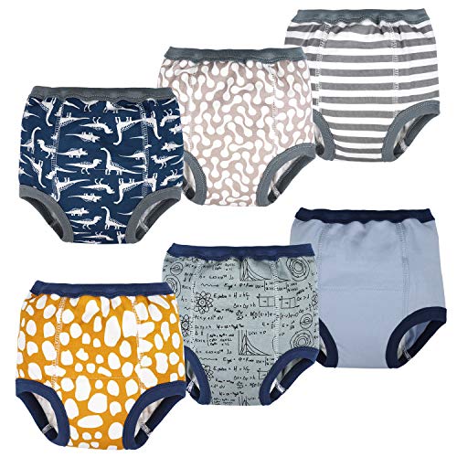 FLYISH DIRECT Paquete de 6 Pantalones de Entrenamiento para bebés, Ropa Interior para Orinal, Pantalones para pañales para niños pequeños, 90/2T