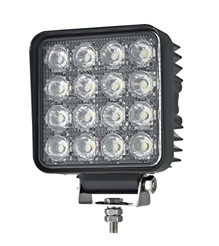 Foco de Trabajo LED con Interruptor Encendido · 48W - 2200 Lúmenes - ON/OFF · 12-24V · IP67 · Faro LED adicional Camión, Coche 4x4, Tractor