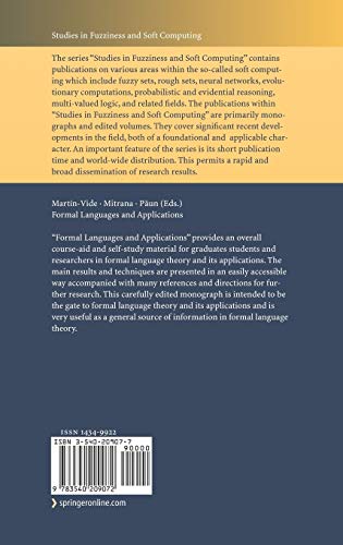 Formal Languages and Applications: 148 (Studies in Fuzziness and Soft Computing)