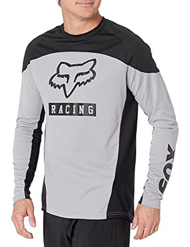 Fox Racing Camiseta de manga larga para hombre Standard Defend Mountain Biking, gris acero, XL