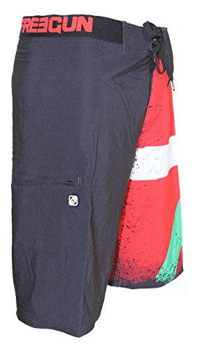 FREEGUN - Boardshort Homme- Pays Basque - Medium, Multicolore